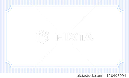 A simple and easy-to-use background with a light blue stripe pattern and rounded corner frame (landscape orientation, 16:9 aspect ratio). 138408994