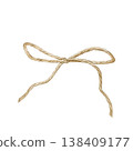 Watercolor illustration of a jute rope bow, isolated on white background. Hand painted brown twine ribbon, rustic decorative element for eco-friendly packaging, nature design and crafts study. Watercolor illustration of a jute rope bow, isolated on white background. Hand painted brown twine ribbon, rustic decorative element for eco-friendly packaging, nature design and crafts study. 138409177