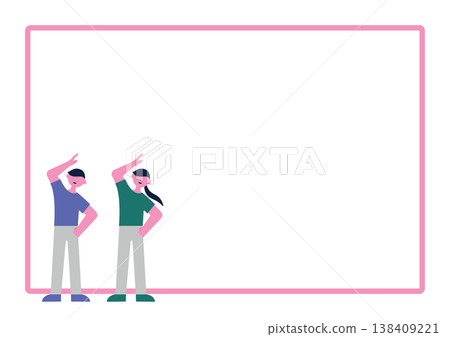 Stretch frame material for young men and women 138409221