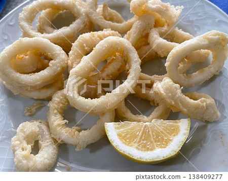 Fried Calamari Rings Crispy Seafood Dish Fried Calamari Rings Crispy Seafood Dish 138409277