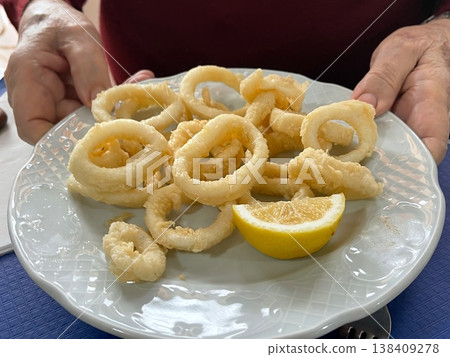 Fried Calamari Rings Crispy Seafood Dish Fried Calamari Rings Crispy Seafood Dish 138409278