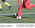 Soccer player who kicks the ball 138410204
