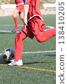 Soccer player who kicks the ball 138410205