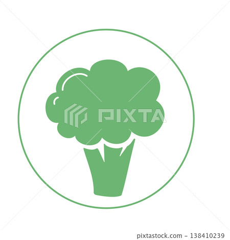 一個簡單的西蘭花圖標 一個簡單的西蘭花圖標 138410239