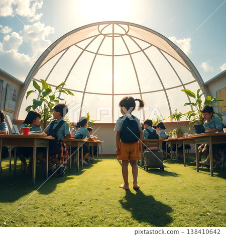 [The Future I Once Saw 70] Spaceship Earth - In the Miniature Garden Classroom 2 - AI-Generated Work 138410642