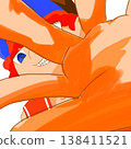 A boy holds his hand out in front of him. 138411521