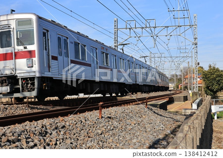 Tobu Railway train bound for Minami-Kurihashi Tobu Railway train bound for Minami-Kurihashi 138412412
