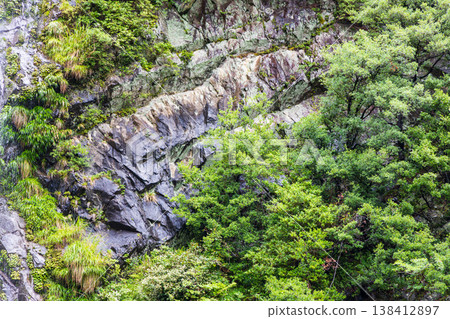 The Twelve Waterfalls flowing through the fresh greenery (Totsukawa Village, Nara Prefecture) The Twelve Waterfalls flowing through the fresh greenery (Totsukawa Village, Nara Prefecture) 138412897
