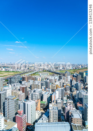 [Kanagawa Prefecture] The cityscape around Kawasaki Station as seen from the observation deck of Kawasaki City Hall. 138413246