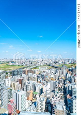 [Kanagawa Prefecture] The cityscape around Kawasaki Station as seen from the observation deck of Kawasaki City Hall. 138413351