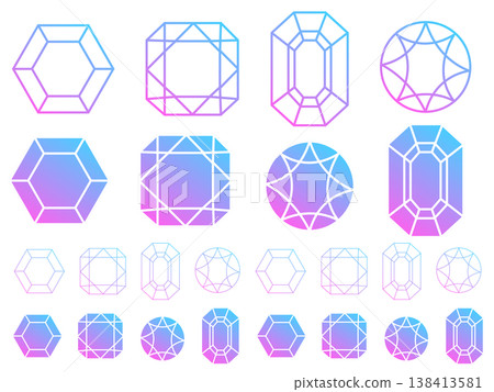 一組簡單的寶石插圖 一組簡單的寶石插圖 138413581