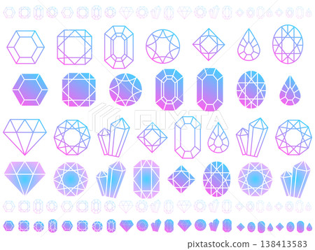 一組簡單的寶石插圖 一組簡單的寶石插圖 138413583