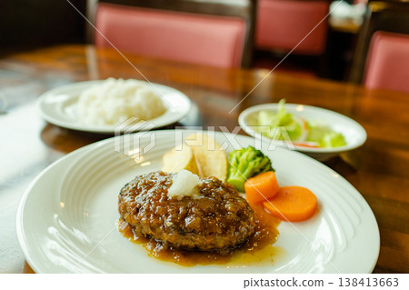 Juicy hamburger steak Juicy hamburger steak 138413663