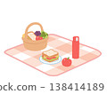 可愛的野餐插圖 可愛的野餐插圖 138414189