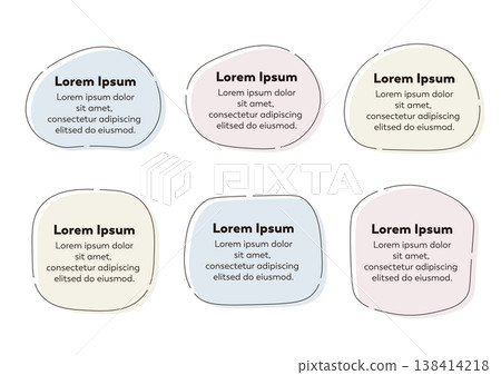A set of icons and frames with soft curves, featuring a colored background and border. A set of icons and frames with soft curves, featuring a colored background and border. 138414218