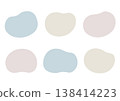 A set of icons and frames with soft curves, in a colored background. 138414223