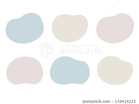 A set of icons and frames with soft curves, in a colored background. A set of icons and frames with soft curves, in a colored background. 138414223