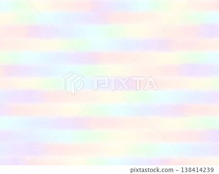 色彩柔和的水彩條紋背景插畫素材 138414239