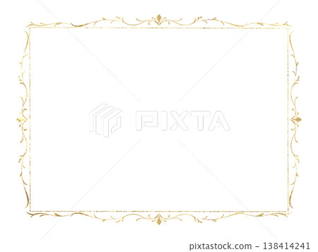 Elegant and stylish gold-lined frame illustration material Elegant and stylish gold-lined frame illustration material 138414241