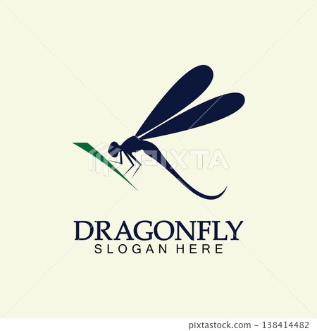 Dragonfly Logo Vector icon illustration design template Dragonfly Logo Vector icon illustration design template 138414482