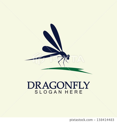 Dragonfly Logo Vector icon illustration design template Dragonfly Logo Vector icon illustration design template 138414483
