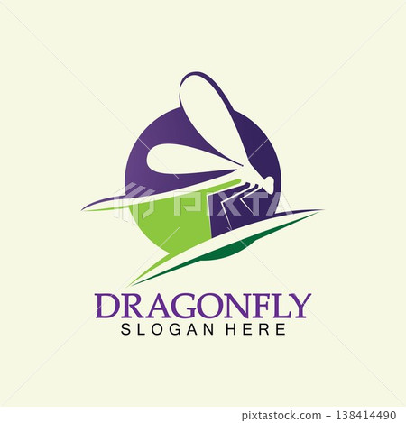 Dragonfly Logo Vector icon illustration design template Dragonfly Logo Vector icon illustration design template 138414490