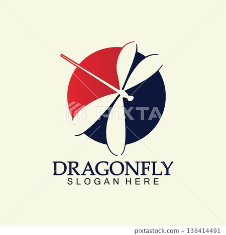 Dragonfly Logo Vector icon illustration design template Dragonfly Logo Vector icon illustration design template 138414491