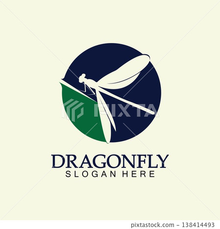 Dragonfly Logo Vector icon illustration design template Dragonfly Logo Vector icon illustration design template 138414493