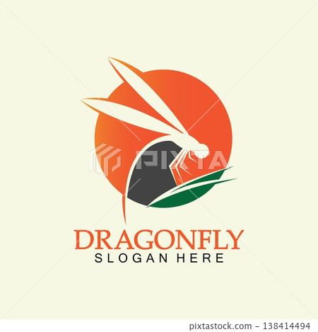 Dragonfly Logo Vector icon illustration design template Dragonfly Logo Vector icon illustration design template 138414494