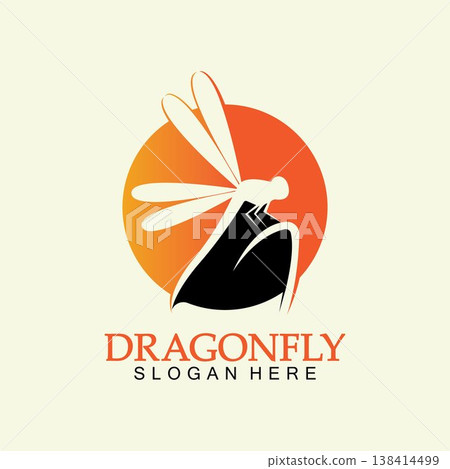Dragonfly Logo Vector icon illustration design template Dragonfly Logo Vector icon illustration design template 138414499