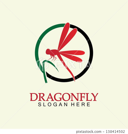 Dragonfly Logo Vector icon illustration design template Dragonfly Logo Vector icon illustration design template 138414502