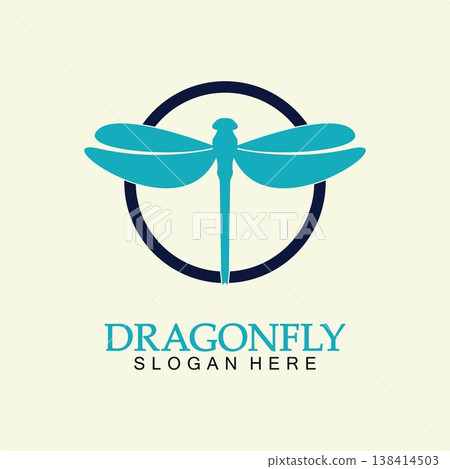 Dragonfly Logo Vector icon illustration design template Dragonfly Logo Vector icon illustration design template 138414503