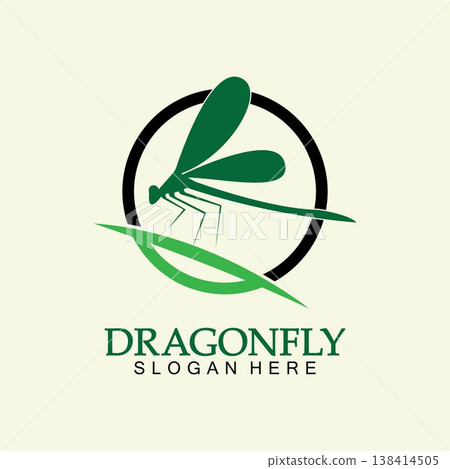 Dragonfly Logo Vector icon illustration design template Dragonfly Logo Vector icon illustration design template 138414505
