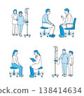 Medical and Nursing Illustration Set (Hospitalization, Examination, Prevention Illustration Set (Hospitalization, Examination, Vaccination, Blood Sampling)) 138414634