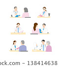Medical and Nursing Illustration Set (Hospitalization, Examination, Prevention Illustration Set (Hospitalization, Examination, Vaccination, Blood Sampling)) 138414638