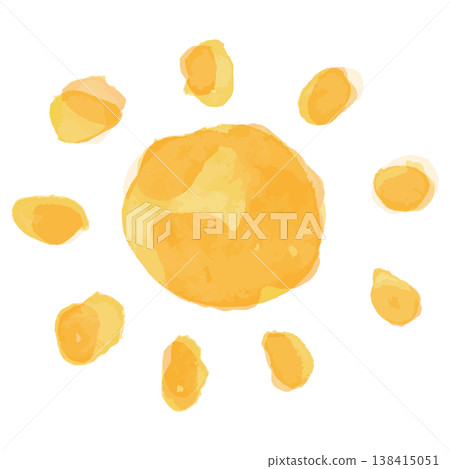 Playful Watercolor Series | Sparkling Sun Illustration - Summer - Vivid - Suitable for Kindergartens and Preschools Playful Watercolor Series | Sparkling Sun Illustration - Summer - Vivid - Suitable for Kindergartens and Preschools 138415051