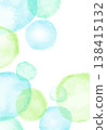 Watercolor circular dot background, abstract texture in pastel blue and green. 138415132
