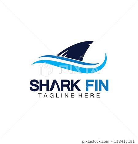 Shark fin logo vector illustration design template.Shark Logo Template-Vector illustration Shark fin logo vector illustration design template.Shark Logo Template-Vector illustration 138415191