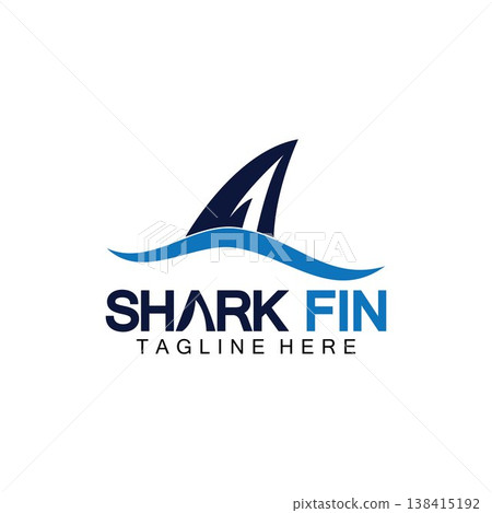 Shark fin logo vector illustration design template.Shark Logo Template-Vector illustration Shark fin logo vector illustration design template.Shark Logo Template-Vector illustration 138415192
