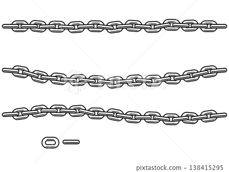 一組可組合鏈的向量插圖 138415295