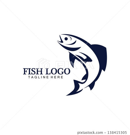 Fish abstract icon design logo template,Creative vector symbol of fishing club or online shop. Fish abstract icon design logo template,Creative vector symbol of fishing club or online shop. 138415305