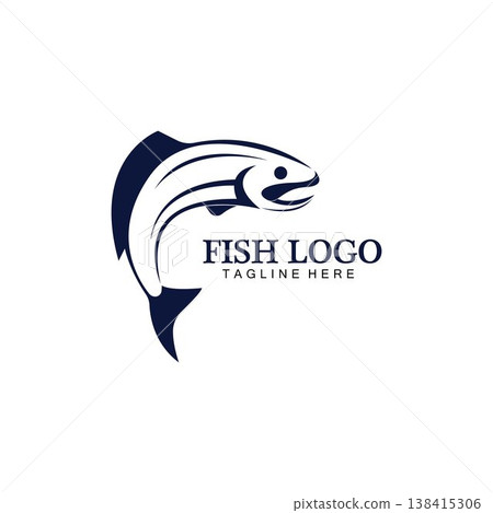 Fish abstract icon design logo template,Creative vector symbol of fishing club or online shop. Fish abstract icon design logo template,Creative vector symbol of fishing club or online shop. 138415306