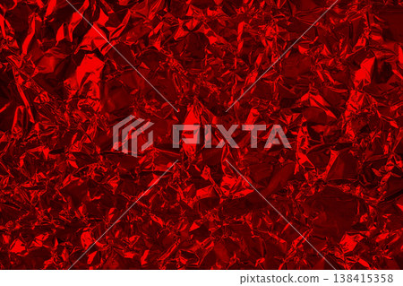 Dark red foil leaf shiny texture, abstract wrapping paper for background and design art work. 138415358