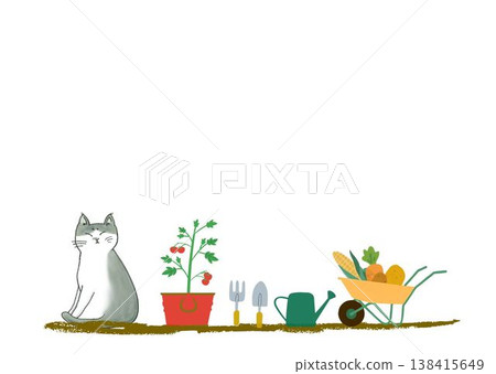 Landscape with a cat 138415649