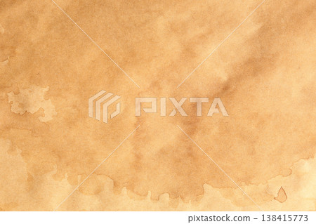Old sepia parchment paper texture with brow stains Old sepia parchment paper texture with brow stains 138415773