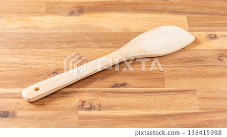 Wooden spatula, wooden kitchen tool, wood grain cooking utensil for tabletop Wooden spatula, wooden kitchen tool, wood grain cooking utensil for tabletop 138415998
