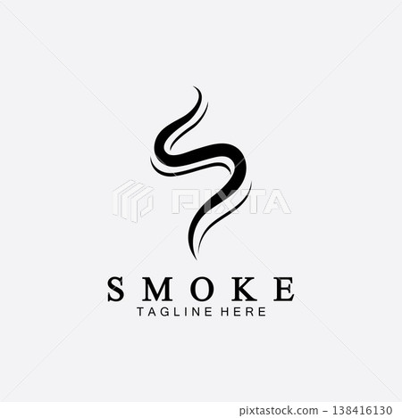 Smoke steam icon logo illustration isolated on white background,Aroma vaporize icons. Smells vector line icon, hot aroma, stink or cooking steam symbols, smelling or vapor 138416130