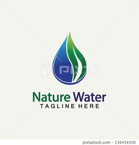 Nature Water logo vector icon illustration design  template.Ecology logo.Water Drop Leaf Logo.Water Drop Design Template vector illustration 138416308