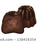 Stylish chocolate canelés 138416354