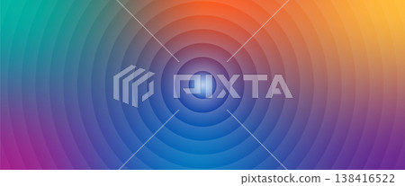 Vibrant abstract vector illustration featuring colorful layered concentric circles and gradients Vibrant abstract vector illustration featuring colorful layered concentric circles and gradients 138416522